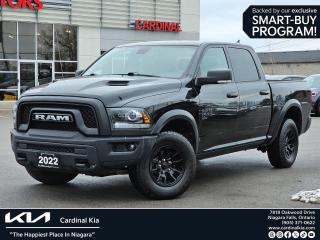 4x4, AWD. 4WD, New Front Brakes, Rear Brake Service, 1-Year SiriusXM Guardian Subscription, 4-Wheel Disc Brakes, 4G LTE Wi-Fi Hot Spot, 8.4 Touchscreen, A/C w/Dual-Zone Automatic Temperature Control, ABS brakes, Air Conditioning, Alloy wheels, Apple CarPlay Capable, Black 4x4 Badge, Black Exterior Badging, Black Grille w/RAM Lettering, Black RAMs Head Tailgate Badge, Centre Hub, Class IV Hitch Receiver, Electronics Convenience Group, Fog Lamps, Fully automatic headlights, Google Android Auto, GPS Antenna Input, GPS Navigation, Hands-Free Phone Communication, HD Radio, Humidity Sensor, Illuminated entry, LED Fog Lamps, Media Hub w/2 USB & Aux Input Jack, MOPAR Front & Rear All-Weather Floor Mats, MOPAR Sport Performance Hood, Park-Sense Rear Park Assist System, ParkView Rear Back-Up Camera, Passenger door bin, Power door mirrors, Radio: Uconnect 4C Nav w/8.4 Display, Remote Start & Security Alarm Group, Remote Start System, Security Alarm, SiriusXM Satellite Radio, SiriusXM Traffic, SiriusXM Travel Link, USB Mobile Projection, Utility Group, Warlock All Terrain Package, Warlock Package, Wheels: 17 x 8 Matte Black Aluminum.



Diamond Black Crystal Pearlcoat 2022 Ram 1500 Classic Warlock Warlock, 4X4, Navi, Remote Starter, Sport Hood 4WD 8-Speed Automatic Pentastar 3.6L V6 VVT





Family owned and operated more than 20 years, we provide the friendly and courteous service that you deserve. All of the Pre-Owned vehicles we offer for sale go through a , vigorous safety and mechanical inspection and are thoroughly cleaned and detailed so that they are in as close to as new condition as possible. Our DAILY Ontario wide Price Checks against similar inventory make sure we are offering you the best deal possible on any vehicle in our stock. Read our Online Reviews & Check us out on Facebook!***** See all of our New & Pre-Owned Inventory, at http://www.cardinalkia.com/.***** We have satisfied customers from all over Ontario; Niagara Falls, St. Catharines, Welland, Fonthill, Fort Erie, Grimsby, Port Colborne, Beamsville, Hamilton, Smithville, Wainfleet, Stoney Creek, Hamilton Mountain, Burlington, Oakville, Ancaster and Caledonia, Mississauga, South Brampton and Hagersville.***** With easy bank financing and these great values, you can drive home in one of these great Cardinal Kia pre-owned vehicles today.