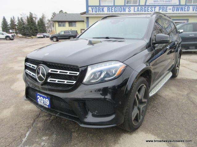 2019 Mercedes-Benz GLS 550 LOADED ALL-WHEEL DRIVE 7 PASSENGER 4.7L - V8.. BENCH & 3RD ROW.. NAVIGATION.. POWER SUNROOF.. DVD HEADRESTS.. LEATHER.. HEATED SEATS & WHEEL..