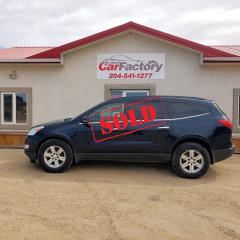 <p>***SOLD*****</p><p>8 passenger SUV priced under $10,000  with a set of Winter and Summer Rims and a Power Sunroof !</p><p>This well looked after 2010 Chevrolet Traverse comes loaded up with: Fresh Manitoba Safety, 1 set of Winter Wheels on Black rims ( currently on vehicle) and 1 Set of factory Aluminum rims with summer tires, 3.6 L V-6  with the 6 Speed Automatic Transmission with TAPshift, OnStar, ,Two Panel Sunroof with Power Sliding Front and Fixed Rear, Power Windows, Power Locks, Power Heated Power Mirrors, Remote Entry, and Remote Starter, AM/FM CD/MP3/Satellite Radio, Bluetooth, Trailer Tow Package, plus more.....</p><p>For added piece of mind driving this vehicle comes with a 1 year 20,000 KM Powertrain Warranty at no additional cost.</p><p> </p><p>We offer on -the- spot financing; we finance all levels credit.</p><p>Several Warranty Options Available, to upgrade the 1 year warranty that comes with this vehicle.</p><p>All our vehicles come with a Manitoba safety.</p><p>Proud members of The Manitoba Used Car Dealer Association as well as the Manitoba Chamber of Commerce.</p><p>All payments, and prices, are plus applicable taxes. Dealers permit #4821</p>