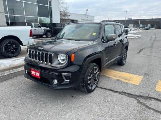 LOW MILEAGE 2019 Jeep Renegade beautifully equipped with Heated Seats & Steering Wheel, 4x4 Capability, uConnect 4 with NAV, Apple CarPlay, Android Auto, Leather Seating, Power Seats, Weather Tec Matts and More!   All of our vehicles come with a verified CARFAX History Report and are Safety inspected by our certified mechanics. Dilawri Chrysler takes pride in providing you with a great automotive buying experience and an ongoing service relationship.  No credit? New credit? Bad credit or Good credit? We finance all our vehicles OAC. Contact us to get you pre approved! Nobody deals like Ottawas Dilawri Chrysler Jeep Dodge Ram, come and see us today and we will show you why!