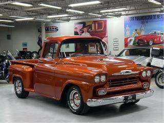 <p>1958 Chevrolet Stepside Pickup, powered by a 327/275 hp 4 bbl late 60s small block high performance with double camel hump heads mated to a 3 speed automatic. Upgraded to Camaro front subframe, providing great ride and handling with the safety of power disc brakes and power steering. Tuned and Dyno tested at Miseners Motorsports in Brantford. Dyno report in photos.</p>