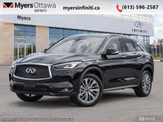 <b>Heated Seats,  Heated Steering Wheel,  Power Liftgate,  Wireless Charging Pad,  Wi-Fi Hotspot!</b><br> <br> <br> <br>  Innovative and reinventive, this Infiniti QX50 is for those who defy the status quo. <br> <br>With stylish exterior looks and an upscale interior, this Infiniti QX50 rubs shoulders with the best luxury crossovers in the segment. Focusing on engaging on-road dynamics with dazzling styling, the QX50 is a fantastic option for those in pursuit of cutting-edge refinement. The interior exudes unpretentious luxury, with a suite of smart tech that ensures youre always connected and safe when on the road.<br> <br> This black obsidian SUV  has an automatic transmission and is powered by a  268HP 2.0L 4 Cylinder Engine.<br> <br> Our QX50s trim level is PURE. This QX50 rewards you with delightful standard features such as heated front seats with lumbar support, a heated steering wheel, adaptive cruise control, a wireless charging pad, a power liftgate for rear cargo access, and leatherette seating surfaces. Infotainment duties are handled by dual 8-inch and 7-inch touchscreens, with Apple CarPlay, Android Auto and SiriusXM. Safety features include blind spot detection, lane departure warning with lane keeping assist, front and rear collision mitigation, and rear parking sensors. This vehicle has been upgraded with the following features: Heated Seats,  Heated Steering Wheel,  Power Liftgate,  Wireless Charging Pad,  Wi-fi Hotspot,  Adaptive Cruise Control,  Lane Departure Warning. <br><br> <br>To apply right now for financing use this link : <a href=https://www.myersinfiniti.ca/finance/ target=_blank>https://www.myersinfiniti.ca/finance/</a><br><br> <br/>    0% financing for 24 months. 4.99% financing for 84 months. <br> Buy this vehicle now for the lowest bi-weekly payment of <b>$407.82</b> with $0 down for 84 months @ 4.99% APR O.A.C. ( taxes included, $821  and licensing fees    ).  Incentives expire 2024-07-02.  See dealer for details. <br> <br><br> Come by and check out our fleet of 40+ used cars and trucks and 90+ new cars and trucks for sale in Ottawa.  o~o