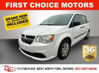 Welcome to First Choice Motors, the largest car dealership in Toronto of pre-owned cars, SUVs, and vans priced between $5000-$15,000. With an impressive inventory of over 300 vehicles in stock, we are dedicated to providing our customers with a vast selection of affordable and reliable options.<br><br>Were thrilled to offer a used 2016 Dodge Grand Caravan SE, white color with 184,000km (STK#6991) This vehicle was $12990 NOW ON SALE FOR $10990. It is equipped with the following features:<br>- Automatic Transmission<br>- 3rd row seating<br>- Power windows<br>- Power locks<br>- Power mirrors<br>- Air Conditioning<br><br>At First Choice Motors, we believe in providing quality vehicles that our customers can depend on. All our vehicles come with a 36-day FULL COVERAGE warranty. We also offer additional warranty options up to 5 years for our customers who want extra peace of mind.<br><br>Furthermore, all our vehicles are sold fully certified with brand new brakes rotors and pads, a fresh oil change, and brand new set of all-season tires installed & balanced. You can be confident that this car is in excellent condition and ready to hit the road.<br><br>At First Choice Motors, we believe that everyone deserves a chance to own a reliable and affordable vehicle. Thats why we offer financing options with low interest rates starting at 7.9% O.A.C. Were proud to approve all customers, including those with bad credit, no credit, students, and even 9 socials. Our finance team is dedicated to finding the best financing option for you and making the car buying process as smooth and stress-free as possible.<br><br>Our dealership is open 7 days a week to provide you with the best customer service possible. We carry the largest selection of used vehicles for sale under $9990 in all of Ontario. We stock over 300 cars, mostly Hyundai, Chevrolet, Mazda, Honda, Volkswagen, Toyota, Ford, Dodge, Kia, Mitsubishi, Acura, Lexus, and more. With our ongoing sale, you can find your dream car at a price you can afford. Come visit us today and experience why we are the best choice for your next used car purchase!<br><br>All prices exclude a $10 OMVIC fee, license plates & registration and ONTARIO HST (13%)