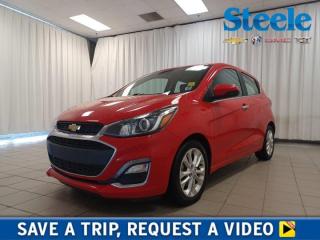 Our Red Hot 2021 Chevrolet Spark 2LT Hatchback is cleverly engineered to make the most of its nimble dimensions! Powered by a peppy 1.4 Litre EcoTec 4 Cylinder that generates 98hp paired with a smart CVT for fuel-sipping performance. This Front Wheel Drive hatchback is also agile, responsive, and efficient, scoring approximately 6.2L/100km on the highway. Always ready to roll up in style, our Spark showcases upscale touches like LED lighting, sunroof, heated power mirrors, chrome trim, and alloy wheels. Open the door of our Spark 2LT to find a spacious interior with plenty of cargo room for your busy lifestyle. Stay comfortable as you go with the leatherette heated front seats, a leather-wrapped multifunction steering wheel, air-conditioning, cruise control, and full power accessories. More modern convenience comes from the high-tech infotainment system with a 7-inch colour touchscreen, Android Auto, Apple CarPlay, Bluetooth, and even WiFi compatibility to go with a six-speaker audio system. And those are just a few of the big benefits offered by this compact hatchback! Chevrolet offers priceless peace of mind with advanced safety features such as a rearview camera, rear parking sensors, hill-start assist, tire-pressure monitoring, a high-strength steel safety cage, and 10 airbags. Youre going to love the lively driving experience you get with our Spark! Save this Page and Call for Availability. We Know You Will Enjoy Your Test Drive Towards Ownership! Steele Chevrolet Atlantic Canadas Premier Pre-Owned Super Center. Being a GM Certified Pre-Owned vehicle ensures this unit has been fully inspected fully detailed serviced up to date and brought up to Certified standards. Market value priced for immediate delivery and ready to roll so if this is your next new to your vehicle do not hesitate. Youve dealt with all the rest now get ready to deal with the BEST! Steele Chevrolet Buick GMC Cadillac (902) 434-4100 Metros Premier Credit Specialist Team Good/Bad/New Credit? Divorce? Self-Employed?