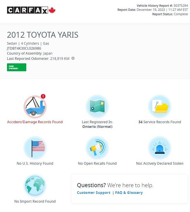 2012 Toyota Yaris 4DR SDN AUTO - Photo #3
