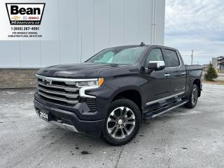 <h2><span style=color:#2ecc71><span style=font-size:18px><strong>Check out this 2024 Chevrolet Silverado 1500 High Country</strong></span></span></h2>

<p><span style=font-size:16px>Powered by a Duramax 3.0LTurbo-Diesel 6cylengine with up to 305hp & up to 495lb-ft of torque.</span></p>

<p><span style=font-size:16px><strong>Convenience & Comfort:</strong>includes remote start/entry, heated/ventilated seats, heated steering wheel, heated rear seats, sunroof, HD surround vision and 20 machined aluminum wheels with charcoal pockets.</span></p>

<p><span style=font-size:16px><strong>Entertainment Features:</strong>includes 13.4diagonal colour touchscreen, bosespeaker system, wireless Apple CarPlay & Android Auto compatible, AM/FM stereo, Bluetooth capability.</span></p>

<p><span style=font-size:16px><strong>This truck also comes equipped with the following packages</strong></span></p>

<p><span style=font-size:16px><strong>Dark Essentials Package:</strong>Black Silverado and trim nameplates, Front Black bowtie, Black tailgate decal lettering (replaced with Black bowtie when Multi-Flex tailgate is ordered), Black engine badges when ordered with 6.2L EcoTec3 V8 engine or Duramax 3.0L Turbo-Diesel I6 engine.</span></p>

<p><span style=font-size:16px><strong>Trailering Package:</strong>trailer hitch, trailering hitch plateform, includes 2 receiver hitch, 4-pin and 7-pin connectors, 7-wire electrical harness and 7-pin sealed connector for connecting your trailers lights and brakes to your vehicle, hitch guidance.</span></p>

<p><span style=font-size:16px><strong>Chevy Safety Assist:</strong>automatic emergency braking, front pedestrian braking, lane keep assist with lane departure warning, forward collision alert, intellibeam auto high beams and following distance indicator.</span></p>

<h2><span style=color:#2ecc71><span style=font-size:18px><strong>Come test drive this truck today!</strong></span></span></h2>

<h2><span style=color:#2ecc71><span style=font-size:18px><strong>613-257-2432</strong></span></span></h2>