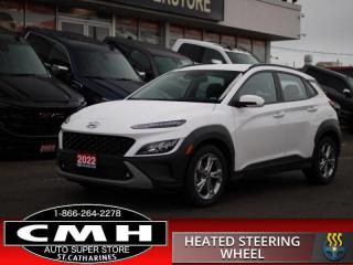 <b>ALL WHEEL DRIVE !! REAR CAMERA, BLIND SPOT MONITORING, FORWARD SAFETY ASSIST, LANE SAFETY ASSIST, CROSS TRAFFIC ALERT, APPLE CARPLAY, ANDROID AUTO, BLUETOOTH, HEATED SEATS, HEATED STEERING WHEEL, STEERING WHEEL AUDIO CONTROLS, 17-INCH ALLOY WHEELS</b><br>      This  2022 Hyundai Kona is for sale today. <br> <br>With more versatility than its tiny stature lets on, this Kona is ready to prove that big things can come in small packages. With an incredibly long feature list, this Kona is incredibly safe and comfortable, compatible with just about anything, and ready for lifes next big adventure. For distilled perfection in the busy crossover SUV segment, this Kona is the obvious choice.This  SUV has 67,433 kms. Its  white in colour  . It has an automatic transmission and is powered by a  147HP 2.0L 4 Cylinder Engine. <br> <br>To apply right now for financing use this link : <a href=https://www.cmhniagara.com/financing/ target=_blank>https://www.cmhniagara.com/financing/</a><br><br> <br/><br>Trade-ins are welcome! Financing available OAC ! Price INCLUDES a valid safety certificate! Price INCLUDES a 60-day limited warranty on all vehicles except classic or vintage cars. CMH is a Full Disclosure dealer with no hidden fees. We are a family-owned and operated business for over 30 years! o~o