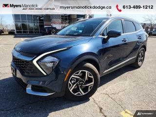 <b>Heated Seats,  Apple CarPlay,  Android Auto,  Aluminum Wheels,  LED Headlights!<br> <br></b><br>   Compare at $32950 - Our Price is just $31990! <br> <br>   The all-new 2023 Kia Sportage celebrates an all new design language in the Kia model range! This  2023 Kia Sportage is for sale today in Manotick. <br> <br>Designed with you and your family in mind, this Kia Sportage has been reimagined to keep everyone safe through innovation and thoughtful design. This all-new Sportage makes a dramatic entrance, leading off with a bold lighting system and striking body line. Its bolder bodywork is also dimensionally bigger than before, which translates to more cargo space and a roomier interior.This  SUV has 9,715 kms. Its  blue in colour  . It has an automatic transmission and is powered by a  187HP 2.5L 4 Cylinder Engine. <br> <br> Our Sportages trim level is LX. This Kia Sportage LX was designed to make your drive even better with heated front seats, LED headlights, stylish aluminum wheels, rear climate ventilation and 60/40 split-folding rear seats. It also comes with a large 8 inch touchscreen that features Apple CarPlay, Android Auto and wireless streaming audio, plus remote keyless entry and steering wheel-mounted audio controls. Additional safety features include lane keep assist, forward collision-avoidance assist, trailer stability assist, a rear view camera with guideline assist and downhill brake control. This vehicle has been upgraded with the following features: Heated Seats,  Apple Carplay,  Android Auto,  Aluminum Wheels,  Led Headlights,  Streaming Audio,  Remote Keyless Entry. <br> <br>To apply right now for financing use this link : <a href=https://CreditOnline.dealertrack.ca/Web/Default.aspx?Token=3206df1a-492e-4453-9f18-918b5245c510&Lang=en target=_blank>https://CreditOnline.dealertrack.ca/Web/Default.aspx?Token=3206df1a-492e-4453-9f18-918b5245c510&Lang=en</a><br><br> <br/><br> Buy this vehicle now for the lowest weekly payment of <b>$111.75</b> with $0 down for 96 months @ 9.99% APR O.A.C. ( Plus applicable taxes -  and licensing fees   ).  See dealer for details. <br> <br>If youre looking for a Dodge, Ram, Jeep, and Chrysler dealership in Ottawa that always goes above and beyond for you, visit Myers Manotick Dodge today! Were more than just great cars. We provide the kind of world-class Dodge service experience near Kanata that will make you a Myers customer for life. And with fabulous perks like extended service hours, our 30-day tire price guarantee, the Myers No Charge Engine/Transmission for Life program, and complimentary shuttle service, its no wonder were a top choice for drivers everywhere. Get more with Myers! <br>*LIFETIME ENGINE TRANSMISSION WARRANTY NOT AVAILABLE ON VEHICLES WITH KMS EXCEEDING 140,000KM, VEHICLES 8 YEARS & OLDER, OR HIGHLINE BRAND VEHICLE(eg. BMW, INFINITI. CADILLAC, LEXUS...)<br> Come by and check out our fleet of 40+ used cars and trucks and 110+ new cars and trucks for sale in Manotick.  o~o