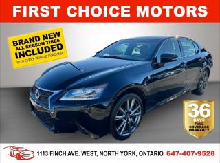Welcome to First Choice Motors, the largest car dealership in Toronto of pre-owned cars, SUVs, and vans priced between $5000-$15,000. With an impressive inventory of over 300 vehicles in stock, we are dedicated to providing our customers with a vast selection of affordable and reliable options.<br><br>Were thrilled to offer a used 2013 Lexus GS350 F SPORT, black color with 97,000km (STK#7023) This vehicle was $27990 NOW ON SALE FOR $25990. It is equipped with the following features:<br>- Automatic Transmission<br>- Fully loaded<br>- Leather seats<br>- Sunroof<br>- Heated seats / steering<br>- Navigation<br>- All wheel drive<br>- F sport package<br>- Bluetooth<br>- Reverse camera<br>- Alloy wheels<br>- Power windows<br>- Power locks<br>- Power mirrors<br>- Air Conditioning<br><br>At First Choice Motors, we believe in providing quality vehicles that our customers can depend on. All our vehicles come with a 36-day FULL COVERAGE warranty. We also offer additional warranty options up to 5 years for our customers who want extra peace of mind.<br><br>Furthermore, all our vehicles are sold fully certified with brand new brakes rotors and pads, a fresh oil change, and brand new set of all-season tires installed & balanced. You can be confident that this car is in excellent condition and ready to hit the road.<br><br>At First Choice Motors, we believe that everyone deserves a chance to own a reliable and affordable vehicle. Thats why we offer financing options with low interest rates starting at 7.9% O.A.C. Were proud to approve all customers, including those with bad credit, no credit, students, and even 9 socials. Our finance team is dedicated to finding the best financing option for you and making the car buying process as smooth and stress-free as possible.<br><br>Our dealership is open 7 days a week to provide you with the best customer service possible. We carry the largest selection of used vehicles for sale under $9990 in all of Ontario. We stock over 300 cars, mostly Hyundai, Chevrolet, Mazda, Honda, Volkswagen, Toyota, Ford, Dodge, Kia, Mitsubishi, Acura, Lexus, and more. With our ongoing sale, you can find your dream car at a price you can afford. Come visit us today and experience why we are the best choice for your next used car purchase!<br><br>All prices exclude a $10 OMVIC fee, license plates & registration and ONTARIO HST (13%)