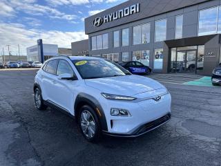 <p> Take the worry out of buying with this reliable 2021 Hyundai Kona Electric. Side Impact Beams, Rear View Monitor Back-Up Camera, Rear Child Safety Locks, Parking Distance Warning - Reverse Rear Parking Sensors, Outboard Front Lap And Shoulder Safety Belts -inc: Rear Centre 3 Point, Height Adjusters and Pretensioners. </p> <p><strong>Fully-Loaded with Additional Options</strong><br>CHALK WHITE, BLACK, CLOTH SEAT TRIM, Wheels: 17 x 7.0J Aluminum Alloy, Wheels w/Silver w/Painted Accents, Variable Intermittent Wipers, Valet Function, Turn-By-Turn Navigation Directions, Trip Computer, Transmission: Single-Speed Reduction Gear -inc: paddle shifters for regenerative braking, Drive Mode Select (DMS) and shift-by-wire, Tires: P215/55R17 AS Low Rolling Resistance.</p> <p><strong> Stop By Today </strong><br> Come in for a quick visit at Experience Hyundai, 15 Mount Edward Rd, Charlottetown, PE C1A 5R7 to claim your Hyundai Kona Electric!</p>