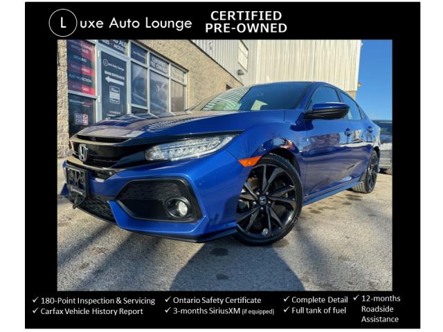 2018 Honda Civic SPORT TOURING, AUTO, LEATHER, NAV, SUNROOF!!