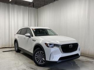 <p>NEW 2024 Mazda CX-90 PHEV GS-L AWD. Bluetooth, Mi-Drive, Leatherette Upholstery, Rear Parking Sensor, Captains Chairs, Panoramic Moonroof, Wireless Phone Charger, Wiper De-Icer, Roof Rails, Third Row Seating, 7-Seater, Heated Front Seats, Heated Steering Wheel, Electronic Parking Brake, Auto Hold, Power Trunk, Rear Climate Control, Tri-Zone Climate Control, 19 Silver Metallic Alloy Wheels, Text Message Us For More Info at 587-210-8409</p>  <p>Includes:</p>   <p>Standard on 2024 Mazda CX-90 i-ACTIVSENSE + Safety Features (Smart Brake Support-Front, Driver Attention Alert, Rear Cross Traffic Alert, Mazda Radar Cruise Control With Stop & Go, Emergency Lane Keeping with Road Keep Assist, Lane-Keep Assist System, Lane Departure Warning System, Blind Spot Monitoring, Distance & Speed Alert)</p>    <p>Enjoy the journey in our 2024 Mazda CX-90 PHEV GS-L AWD, which is comfortably capable in Rhodium White Metallic! Motivated by a Hybrid 2.5 Liter Inline 4 and an Electric Motor delivering 42 KM of range, totaling a combined 340hp to an 8 Speed Automatic transmission. This All Wheel Drive SUV also rides with Off-Road, Sport, and Towing Modes, and it sees nearly approximately 9.4L/100km on the highway. A refined design is another benefit of our CX-90. Check out its LED lighting, panoramic moonroof, hands-free liftgate, roof rails, and 19-inch alloy wheels.</p>  <p>Our CX-90 cabin treats your family to better travel with heated leatherette power front seats, second-row captains chairs, a folding third row, a leather-wrapped steering wheel, tri-zone automatic climate control, and keyless access/ignition. Digitally dominate daily errands and extraordinary adventures with a 10.25-inch color display, Android Auto/Apple CarPlay, a Commander controller, available NAV, wireless charging, and voice control.</p>  <p>Safety is paramount for Mazda, so youre protected by automatic braking, a rearview camera, adaptive cruise control, blind-spot monitoring, rear cross-traffic alert, lane-keeping assistance, and other smart technologies. Carefully crafted, our CX-90 PHEV GS-L AWD can be yours today! Save this Page and Call for Availability. We Know You Will Enjoy Your Test Drive Towards Ownership!</p>  <p>AMVIC Licensed Business</p>