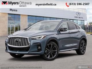 <b>Navigation,  Premium Audio,  Cooled Seats,  360 Camera,  Sunroof!</b><br> <br> <br> <br>  With luxury reimagined and style reinvented, this 2024 Infiniti QX55 is refined for those who demand more. <br> <br>With stylish exterior looks and an upscale interior, this Infiniti QX55 rubs shoulders with the best luxury crossovers in the segment. Focusing on engaging on-road dynamics with dazzling styling, the QX55 is a fantastic option for those in pursuit of cutting-edge refinement. The interior exudes unpretentious luxury, with a suite of smart tech that ensures youre always connected and safe when on the road.<br> <br> This salte gray SUV  has an automatic transmission and is powered by a  268HP 2.0L 4 Cylinder Engine.<br> <br> Our QX55s trim level is ESSENTIAL. This QX55 ESSENTIAL rewards you with inbuilt navigation, a 16-speaker Bose audio system and a 360-camera setup, and is loaded with great features such as a glass sunroof, a power liftgate for rear cargo access, leather-trimmed ventilated and heated front seats with lumbar support, a heated steering wheel, dual-zone climate control, and a wireless charging pad. Additional features include adaptive cruise control, Apple CarPlay and Android Auto, blind spot intervention, lane keeping assist with lane departure warning, and front and rear collision mitigation. This vehicle has been upgraded with the following features: Navigation,  Premium Audio,  Cooled Seats,  360 Camera,  Sunroof,  Power Liftgate,  Wireless Charging Pad. <br><br> <br>To apply right now for financing use this link : <a href=https://www.myersinfiniti.ca/finance/ target=_blank>https://www.myersinfiniti.ca/finance/</a><br><br> <br/>    0% financing for 24 months. 4.99% financing for 84 months. <br> Buy this vehicle now for the lowest bi-weekly payment of <b>$484.61</b> with $0 down for 84 months @ 4.99% APR O.A.C. ( taxes included, $821  and licensing fees    ).  Incentives expire 2024-07-02.  See dealer for details. <br> <br><br> Come by and check out our fleet of 40+ used cars and trucks and 90+ new cars and trucks for sale in Ottawa.  o~o