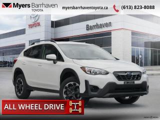 <b>Low Mileage, Apple CarPlay,  Android Auto,  Proximity Key,  Climate Control,  Touch Screen!</b><br> <br>  Compare at $33486 - Our Live Market Price is just $32198! <br> <br>   This 2023 Subaru Crosstrek fulfills all the advantages of a sporty hatchback, including supreme handing and plenty of cargo space. This  2023 Subaru Crosstrek is for sale today in Ottawa. <br> <br>This 2023 Subaru Crosstrek is an outlier in the crossover market, with the sole intention of being the most versatile offering in this segment. The exterior design features sharp body lines to create a bold visual statement, with interior space increased for more comfort and convenience features. The cabin is put together with premium quality materials to create an insulated space that delivers a calm and relaxing ride for driver and passengers. Engineered on an ultra-strong platform with a whole suite of active safety technology, the 2023 Subaru Crosstrek offers superior levels of protection and confidence overall.This low mileage  SUV has just 15,239 kms. Its  white in colour  . It has an automatic transmission and is powered by a  152HP 2.0L 4 Cylinder Engine. <br> <br> Our Crosstreks trim level is Convenience. Kickstart your adventure with this Subaru Crosstrek Convenience, which comes loaded with a high-resolution 6.5 inch touchscreen, featuring Apple CarPlay and Android Auto. Subarus Symmetrical fulltime all-wheel drive system for assured stability on asphalt and dirt roads. Additional features include heated and power-adjustable side mirrors, sturdy roof rails, automatic climate control, electronic cruise control, a rearview camera, proximity keyless entry plus much more! This vehicle has been upgraded with the following features: Apple Carplay,  Android Auto,  Proximity Key,  Climate Control,  Touch Screen,  Steering Wheel Controls,  Rear Camera. <br> <br>To apply right now for financing use this link : <a href=https://www.myersbarrhaventoyota.ca/quick-approval/ target=_blank>https://www.myersbarrhaventoyota.ca/quick-approval/</a><br><br> <br/><br>At Myers Barrhaven Toyota we pride ourselves in offering highly desirable pre-owned vehicles. We truly hand pick all our vehicles to offer only the best vehicles to our customers. No two used cars are alike, this is why we have our trained Toyota technicians highly scrutinize all our trade ins and purchases to ensure we can put the Myers seal of approval. Every year we evaluate 1000s of vehicles and only 10-15% meet the Myers Barrhaven Toyota standards. At the end of the day we have mutual interest in selling only the best as we back all our pre-owned vehicles with the Myers *LIFETIME ENGINE TRANSMISSION warranty. Thats right *LIFETIME ENGINE TRANSMISSION warranty, were in this together! If we dont have what youre looking for not to worry, our experienced buyer can help you find the car of your dreams! Ever heard of getting top dollar for your trade but not really sure if you were? Here we leave nothing to chance, every trade-in we appraise goes up onto a live online auction and we get buyers coast to coast and in the USA trying to bid for your trade. This means we simultaneously expose your car to 1000s of buyers to get you top trade in value. <br>We service all makes and models in our new state of the art facility where you can enjoy the convenience of our onsite restaurant, service loaners, shuttle van, free Wi-Fi, Enterprise Rent-A-Car, on-site tire storage and complementary drink. Come see why many Toyota owners are making the switch to Myers Barrhaven Toyota. <br>*LIFETIME ENGINE TRANSMISSION WARRANTY NOT AVAILABLE ON VEHICLES WITH KMS EXCEEDING 140,000KM, VEHICLES 8 YEARS & OLDER, OR HIGHLINE BRAND VEHICLE(eg. BMW, INFINITI. CADILLAC, LEXUS...) o~o