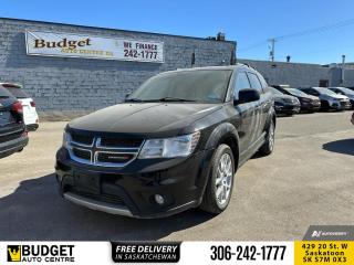 <b>Leather Seats,  Bluetooth,  Heated Seats,  Heated Steering Wheel,  Premium Sound Package!</b><br> <br>    With flexible versatility, advanced technology, and a stylish aesthetic, this Dodge Journey is one of the most attractive crossovers on the market. This  2018 Dodge Journey is for sale today. <br> <br>Theres no better crossover to take you on an adventure than this Dodge Journey. Its the ultimate combination of form and function, a rare blend of versatility, performance, and comfort. With loads of technology, theres entertainment for everyone. Its time to go - your Journey awaits. This  SUV has 153,095 kms. Its  black in colour  . It has a 6 speed automatic transmission and is powered by a  283HP 3.6L V6 Cylinder Engine.  <br> <br> Our Journeys trim level is GT. This Journey GT has a lot to offer for Canadian families. It comes with all-wheel drive, leather seats which are heated in front, a heated steering wheel, an 8.4-inch touchscreen radio with Bluetooth, SiriusXM, and six-speaker premium audio, rear park assist, remote start, a universal garage door opener, dual-zone automatic climate control, performance suspension, aluminum wheels, and much more. This vehicle has been upgraded with the following features: Leather Seats,  Bluetooth,  Heated Seats,  Heated Steering Wheel,  Premium Sound Package,  Remote Start. <br> To view the original window sticker for this vehicle view this <a href=http://www.chrysler.com/hostd/windowsticker/getWindowStickerPdf.do?vin=3C4PDDFGXJT230101 target=_blank>http://www.chrysler.com/hostd/windowsticker/getWindowStickerPdf.do?vin=3C4PDDFGXJT230101</a>. <br/><br> <br>To apply right now for financing use this link : <a href=https://www.budgetautocentre.com/used-cars-saskatoon-financing/ target=_blank>https://www.budgetautocentre.com/used-cars-saskatoon-financing/</a><br><br> <br/><br> Buy this vehicle now for the lowest bi-weekly payment of <b>$121.16</b> with $0 down for 84 months @ 5.99% APR O.A.C. ( Plus applicable taxes -  Plus applicable fees   ).  See dealer for details. <br> <br><br> Budget Auto Centre has been a trusted name in the Automotive industry for over 40 years. We have built our reputation on trust and quality service. With long standing relationships with our customers, you can trust us for advice and assistance on all your automotive needs. </br>

<br> With our Credit Repair program, and over 250+ well-priced used vehicles in stock, youll drive home happy. We are driven to ensure the best in customer satisfaction and look forward working with you. </br> o~o
