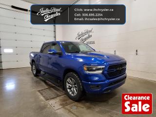 <b>Heated Seats,  Remote Start,  Heated Steering Wheel,  Aluminum Wheels,  Proximity Key!</b><br> <br>  Hot Deal! Weve marked this unit down $5000 from its regular price of $47995.   Fully redesigned for 2019, this Ram 1500 has reduced weight and increased payload and towing capacity over the previous generations. This  2019 Ram 1500 is for sale today in Indian Head. <br> <br>The Ram 1500 delivers power and performance everywhere you need it, with a tech-forward cabin that is all about comfort and convenience. Loaded with best-in-class features, its easy to see why the Ram 1500 is so popular. With the most towing and hauling capability in a Ram 1500, as well as improved efficiency and exceptional capability, this truck has the grit to take on any task. This  Regular Cab 4X4 pickup  has 95,620 kms. Its  blue in colour  . It has a 8 speed automatic transmission and is powered by a  395HP 5.7L 8 Cylinder Engine.  It may have some remaining factory warranty, please check with dealer for details. <br> <br> Our 1500s trim level is Sport. This Ram 1500 Sport comes very well equipped with performance styling, unique aluminum wheels, a heated leather steering wheel, heated front seats, Uconnect with a larger touchscreen, wireless streaming audio, USB input jacks, and a useful rear view camera. This sleek pickup truck also comes with body-colored bumpers with rear step, a power rear window and power heated side mirrors, proximity keyless entry, cruise control, LED Lights, an HD suspension, towing equipment, a Parkview rear camera, front fog lights and so much more. This vehicle has been upgraded with the following features: Heated Seats,  Remote Start,  Heated Steering Wheel,  Aluminum Wheels,  Proximity Key,  Led Lights,  Touchscreen. <br> To view the original window sticker for this vehicle view this <a href=http://www.chrysler.com/hostd/windowsticker/getWindowStickerPdf.do?vin=1C6SRFLT9KN551600 target=_blank>http://www.chrysler.com/hostd/windowsticker/getWindowStickerPdf.do?vin=1C6SRFLT9KN551600</a>. <br/><br> <br>To apply right now for financing use this link : <a href=https://www.indianheadchrysler.com/finance/ target=_blank>https://www.indianheadchrysler.com/finance/</a><br><br> <br/><br>At Indian Head Chrysler Dodge Jeep Ram Ltd., we treat our customers like family. That is why we have some of the highest reviews in Saskatchewan for a car dealership!  Every used vehicle we sell comes with a limited lifetime warranty on covered components, as long as you keep up to date on all of your recommended maintenance. We even offer exclusive financing rates right at our dealership so you dont have to deal with the banks.
You can find us at 501 Johnston Ave in Indian Head, Saskatchewan-- visible from the TransCanada Highway and only 35 minutes east of Regina. Distance doesnt have to be an issue, ask us about our delivery options!

Call: 306.695.2254<br> Come by and check out our fleet of 40+ used cars and trucks and 80+ new cars and trucks for sale in Indian Head.  o~o