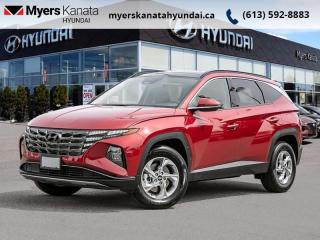 <b>Heated Seats,  Apple CarPlay,  Android Auto,  Heated Steering Wheel,  Adaptive Cruise Control!</b><br> <br> <br> <br>  This 2024 Hyundai Tucson is the defining answer to what makes an SUV great. <br> <br>This 2024 Hyundai Tucson was made with eye for detail. From subtle surprises to bold design features, every part of this 2024 Hyundai Tucson is a treat. Stepping into the interior feels like a step right into the future with breathtaking technology and luxury that will make your smartphone jealous. Add on an intelligently capable chassis and drivetrain and you have the SUV of the future, ready for you today.<br> <br> This ultimate red SUV  has an automatic transmission and is powered by a  187HP 2.5L 4 Cylinder Engine.<br> <br> Our Tucsons trim level is Preferred. This amazing crossover SUV features a full-time all-wheel-drive system, and is decked with a great number of standard features such as heated front seats, a heated leather-wrapped steering wheel, proximity keyless entry with push button start, remote engine start, and a 10.25-inch infotainment screen bundled with Apple CarPlay and Android Auto, with a 6-speaker audio system. Occupant safety is assured, thanks to adaptive cruise control, blind spot detection, lane keep assist with lane departure warning, forward collision avoidance with pedestrian and cyclist detection, and a rear view camera. Additional features include LED headlights with automatic high beams, towing equipment with trailer sway control, and even more. This vehicle has been upgraded with the following features: Heated Seats,  Apple Carplay,  Android Auto,  Heated Steering Wheel,  Adaptive Cruise Control,  Blind Spot Detection,  Lane Keep Assist. <br><br> <br>To apply right now for financing use this link : <a href=https://www.myerskanatahyundai.com/finance/ target=_blank>https://www.myerskanatahyundai.com/finance/</a><br><br> <br/>    6.99% financing for 96 months. <br> Buy this vehicle now for the lowest weekly payment of <b>$131.61</b> with $0 down for 96 months @ 6.99% APR O.A.C. ( Plus applicable taxes -  $2596 and licensing fees    ).  Incentives expire 2024-05-31.  See dealer for details. <br> <br>This vehicle is located at Myers Kanata Hyundai 400-2500 Palladium Dr Kanata, Ontario. <br><br> Come by and check out our fleet of 30+ used cars and trucks and 40+ new cars and trucks for sale in Kanata.  o~o