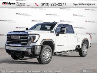 <br> <br>  This immensely capable 2024 GMC 2500HD has everything youre looking for in a heavy-duty truck. <br> <br>This 2024 GMC 2500HD is highly configurable work truck that can haul a colossal amount of weight thanks to its potent drivetrain. This truck also offers amazing interior features that nestle occupants in comfort and luxury, with a great selection of tech features. For heavy-duty activities and even long-haul trips, the 2500HD is all the truck youll ever need.<br> <br> This summit white sought after diesel Crew Cab 4X4 pickup   has an automatic transmission and is powered by a  470HP 6.6L 8 Cylinder Engine.<br> <br> Our Sierra 2500HDs trim level is SLE. This Sierra 2500HD SLE comes ready to work with plenty of useful features including a heavy-duty locking differential, aluminum wheels, signature LED lighting, a larger 8 inch touchscreen infotainment system with Apple CarPlay and Android Auto, steering wheel audio controls and 4G LTE capability, remote keyless entry, a CornerStep rear bumper and cargo tie downs hooks with LED lights. Additionally, this truck also comes with a remote locking tailgate, rear vision camera, a leather wrapped steering wheel, StabiliTrak, cruise control, power windows, power locks and trailering equipment. This vehicle has been upgraded with the following features: Remote Start, 18 Inchaluminum Wheels, Max Trailering Package. <br><br> <br>To apply right now for financing use this link : <a href=https://creditonline.dealertrack.ca/Web/Default.aspx?Token=b35bf617-8dfe-4a3a-b6ae-b4e858efb71d&Lang=en target=_blank>https://creditonline.dealertrack.ca/Web/Default.aspx?Token=b35bf617-8dfe-4a3a-b6ae-b4e858efb71d&Lang=en</a><br><br> <br/>    5.49% financing for 84 months.  Incentives expire 2024-04-30.  See dealer for details. <br> <br><br> Come by and check out our fleet of 40+ used cars and trucks and 150+ new cars and trucks for sale in Ottawa.  o~o