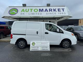 EXCELLENT CONDITION! FULL LOAD! <br /><br />CALL OR TEXT KARL @ 6-0-4-2-5-0-8-6-4-6 FOR INFO & TO CONFIRM WHICH LOCATION.<br /><br />EXCELLENT CONDITION NISSAN NV200 SV WITH NAVIGATION, POWER GROUP, BLUETOOTH AND BACK UP CAMERA. IT HAS IT ALL. THROUGH THE SHOP, FULLY INSPECTED AND READY TO GO TO WORK. BRAKES ARE 80% NEW ON THE FRONT AND 70% NEW ON THE REAR. BRAND NEW FRONT TIRES, <br /><br />2 LOCATIONS TO SERVE YOU, BE SURE TO CALL FIRST TO CONFIRM WHERE THE VEHICLE IS.<br /><br />We are a family owned and operated business for 40 years. Since 1983 we have been committed to offering outstanding vehicles backed by exceptional customer service, now and in the future. Whatever your specific needs may be, we will custom tailor your purchase exactly how you want or need it to be. All you have to do is give us a call and we will happily walk you through all the steps with no stress and no pressure.<br /><br />                                            WE ARE THE HOUSE OF YES!<br /><br />ADDITIONAL BENEFITS WHEN BUYING FROM SK AUTOMARKET:<br /><br />-ON SITE FINANCING THROUGH OUR 17 AFFILIATED BANKS AND VEHICLE                                                                                                                      FINANCE COMPANIES.<br />-IN HOUSE LEASE TO OWN PROGRAM.<br />-EVERY VEHICLE HAS UNDERGONE A 120 POINT COMPREHENSIVE INSPECTION.<br />-EVERY PURCHASE INCLUDES A FREE POWERTRAIN WARRANTY.<br />-EVERY VEHICLE INCLUDES A COMPLIMENTARY BCAA MEMBERSHIP FOR YOUR SECURITY.<br />-EVERY VEHICLE INCLUDES A CARFAX AND ICBC DAMAGE REPORT.<br />-EVERY VEHICLE IS GUARANTEED LIEN FREE.<br />-DISCOUNTED RATES ON PARTS AND SERVICE FOR YOUR NEW CAR AND ANY OTHER   FAMILY CARS THAT NEED WORK NOW AND IN THE FUTURE.<br />-40 YEARS IN THE VEHICLE SALES INDUSTRY.<br />-A+++ MEMBER OF THE BETTER BUSINESS BUREAU.<br />-RATED TOP DEALER BY CARGURUS 5 YEARS IN A ROW<br />-MEMBER IN GOOD STANDING WITH THE VEHICLE SALES AUTHORITY OF BRITISH   COLUMBIA.<br />-MEMBER OF THE AUTOMOTIVE RETAILERS ASSOCIATION.<br />-COMMITTED CONTRIBUTOR TO OUR LOCAL COMMUNITY AND THE RESIDENTS OF BC.<br /> $495 Documentation fee and applicable taxes are in addition to advertised prices.<br />LANGLEY LOCATION DEALER# 40038<br />S. SURREY LOCATION DEALER #9987<br />