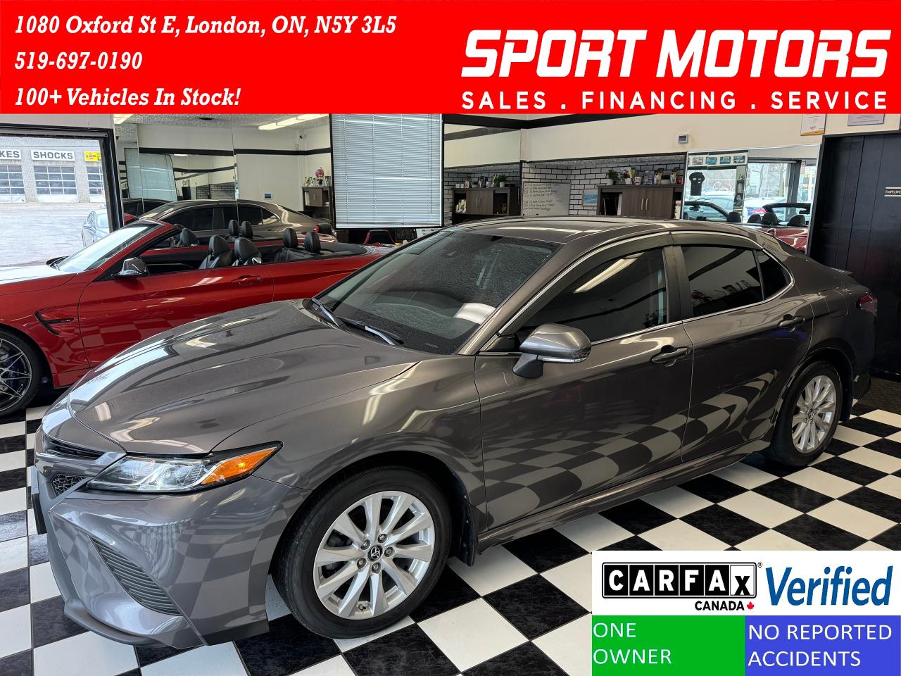 2019 Toyota Camry SE+Leather+ApplePlay+Adaptive Cruise+CLEANC CARFAX