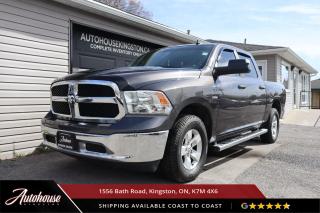 The 2020 RAM 1500 Classic SLT with 5.7L HEMI V8 engine and 8-speed automatic transmission is packed with Uconnect 3 with 5-inch display, offering Bluetooth connectivity for phone and audio streaming, Rearview camera for easier parking and trailer hitching, Remote Start, heated seats and steering wheel and much more! This is a One-owner vehicle! <p>**PLEASE CALL TO BOOK YOUR TEST DRIVE! THIS WILL ALLOW US TO HAVE THE VEHICLE READY BEFORE YOU ARRIVE. THANK YOU!**</p>

<p>The above advertised price and payment quote are applicable to finance purchases. <strong>Cash pricing is an additional $699. </strong> We have done this in an effort to keep our advertised pricing competitive to the market. Please consult your sales professional for further details and an explanation of costs. <p>

<p>WE FINANCE!! Click through to AUTOHOUSEKINGSTON.CA for a quick and secure credit application!<p><strong>

<p><strong>All of our vehicles are ready to go! Each vehicle receives a multi-point safety inspection, oil change and emissions test (if needed). Our vehicles are thoroughly cleaned inside and out.<p>

<p>Autohouse Kingston is a locally-owned family business that has served Kingston and the surrounding area for more than 30 years. We operate with transparency and provide family-like service to all our clients. At Autohouse Kingston we work with more than 20 lenders to offer you the best possible financing options. Please ask how you can add a warranty and vehicle accessories to your monthly payment.</p>

<p>We are located at 1556 Bath Rd, just east of Gardiners Rd, in Kingston. Come in for a test drive and speak to our sales staff, who will look after all your automotive needs with a friendly, low-pressure approach. Get approved and drive away in your new ride today!</p>

<p>Our office number is 613-634-3262 and our website is www.autohousekingston.ca. If you have questions after hours or on weekends, feel free to text Kyle at 613-985-5953. Autohouse Kingston  It just makes sense!</p>

<p>Office - 613-634-3262</p>

<p>Kyle Hollett (Sales) - Extension 104 - Cell - 613-985-5953; kyle@autohousekingston.ca</p>

<p>Joe Purdy (Finance) - Extension 103 - Cell  613-453-9915; joe@autohousekingston.ca</p>

<p>Brian Doyle (Sales and Finance) - Extension 106 -  Cell  613-572-2246; brian@autohousekingston.ca</p>

<p>Bradie Johnston (Director of Awesome Times) - Extension 101 - Cell - 613-331-1121; bradie@autohousekingston.ca</p>