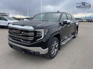 This preowned 2023 GMC Sierra 1500 SLT at Shellbrook Chevrolet Buick GMC is powered by a 5.3L V8 engine with a 10-speed automatic transmission! This truck has a heated steering wheel, ventilated/heated front seats, remote start, spray-on bedliner, wireless charging, power sunroof, heated rear seats, cruise control, X31 off-road package, intellibeam, bose speaker system, and much more! Here at Shellbrook Chevrolet Buick GMC, we are proud to offer a big-city selection and friendly, transparent, small-town hospitality. For more information or to schedule a test drive, give us a call at 1-800-667-0511 | 1-306-747-2411!