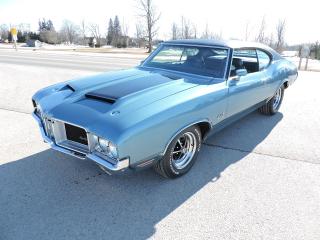 <p>  Have a look at this stunning 1971 Oldsmobile 442 that is powered by a 455 CI 4-BBL engine and Tremec 5-speed standard transmission. Was a factory automatic car, the 442 was built [ Z plant was Freemont California] and sold new in California and was imported to Canada approximately 15 years ago. The rear end is 3:08 gearing. The code 24 Nordic Blue paint is beautiful, and the body is super straight and rust-free with all the original panels. Interior is in excellent condition and free of any defects. Factory air conditioning blows cold, W30 hood and power disc brake options. All the chrome and trim is in excellent condition.  New factory style wheels were updated to 15-inch and new BFGoodrich Radial T/A tires were just installed on them. A tune-up was just performed, and the engine runs perfectly including the cold start high idle system. The dual exhaust system with Magnaflow mufflers sounds awesome. The original wheels and tires and the original transmission are included with the purchase of the car. A 3-year powertrain warranty is included with purchase. Comes with current insurance appraisal. Trade up or down on other muscle cars/trucks or late model 4X4 trucks. Delivery or shipping can be arranged right to your door within Canada and the USA.</p><p>** WE UPDATE OUR WEBSITE REGULARLY IF YOU SEE THIS AD THE VEHICLE IS AVAILABLE! ** Muscle cars/trucks from all classic makes including Dodge, Ford, and General Motors. Financing available OAC. Delivery available to Southern Ontario customers. Shipping arranged for out of province purchasers! We are 1.5 hrs from Pearson International Airport and offer free pick up from the airport to purchasers. **NO ADMIN FEES! All vehicles are certified and serviced unless otherwise stated! CARFAX AVAILABLE ON ALL VEHICLES! ** Call, email, or come in today! 1-844-4X4-TRUX www.pentasticmotors.com</p>