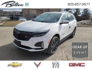 <b>Power Liftgate,  Blind Spot Detection,  Climate Control,  Heated Seats,  Apple CarPlay!</b><br> <br> <br> <br>  With plenty of cargo and passenger space, plus all the cool features you expect of a modern family vehicle, this 2024 Chevrolet Equinox is an easy choice for your adventure vehicle. <br> <br>This extremely competent Chevy Equinox is a rewarding SUV that doubles down on versatility, practicality and all-round reliability. The dazzling exterior styling is sure to turn heads, while the well-equipped interior is put together with great quality, for a relaxing ride every time. This 2024 Equinox is sure to be loved by the whole family.<br> <br> This summit white SUV  has an automatic transmission and is powered by a  175HP 1.5L 4 Cylinder Engine.<br> <br> Our Equinoxs trim level is RS. The RS trim of the Equinox adds in blacked out exterior styling elements, with a power liftgate for rear cargo access, blind spot detection and dual-zone climate control, and is decked with great standard features such as front heated seats with lumbar support, remote engine start, air conditioning, remote keyless entry, and a 7-inch infotainment touchscreen with Apple CarPlay and Android Auto, along with active noise cancellation. Safety on the road is assured with automatic emergency braking, forward collision alert, lane keep assist with lane departure warning, front and rear park assist, and front pedestrian braking. This vehicle has been upgraded with the following features: Power Liftgate,  Blind Spot Detection,  Climate Control,  Heated Seats,  Apple Carplay,  Android Auto,  Remote Start. <br><br> <br>To apply right now for financing use this link : <a href=http://www.boltongm.ca/?https://CreditOnline.dealertrack.ca/Web/Default.aspx?Token=44d8010f-7908-4762-ad47-0d0b7de44fa8&Lang=en target=_blank>http://www.boltongm.ca/?https://CreditOnline.dealertrack.ca/Web/Default.aspx?Token=44d8010f-7908-4762-ad47-0d0b7de44fa8&Lang=en</a><br><br> <br/>    4.49% financing for 84 months. <br> Buy this vehicle now for the lowest bi-weekly payment of <b>$254.78</b> with $4418 down for 84 months @ 4.49% APR O.A.C. ( Plus applicable taxes -  Plus applicable fees   ).  Incentives expire 2024-04-30.  See dealer for details. <br> <br>At Bolton Motor Products, we offer new Chevrolet, Cadillac, Buick, GMC cars and trucks in Bolton, along with used cars, trucks and SUVs by top manufacturers. Our sales staff will help you find that new or used car you have been searching for in the Bolton, Brampton, Nobleton, Kleinburg, Vaughan, & Maple area. o~o