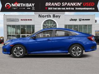 <b>Premium Audio,  Bluetooth,  Rear View Camera,   Heated Seats,  Keyless Entry!</b><br> <br> <b>Out of town? We will pay your gas to get here! Ask us for details!</b><br><br> <br>Get behind the wheel of the dynamic and fuel-efficient sedan and experience the thrill of driving a true performance machine! This sedan is designed to deliver an exhilarating driving experience with its smooth-shifting manual transmission and responsive handling. Equipped with advanced technology features and Hondas legendary reliability, this sedan ensures a seamless and enjoyable driving experience every time you hit the road. Dont miss out on the opportunity to own this exceptional Civic  schedule your test drive today! <br><br>Fully inspected and reconditioned for years of driving enjoyment! Features: Cloth, 16 Steel Wheels w/Full Covers, 8 Speakers, ABS brakes, Apple CarPlay/Android Auto, Automatic temperature control, Exterior Parking Camera Rear, Heated door mirrors, Heated Front Bucket Seats, Radio: 180-Watt AM/FM Audio System, Remote keyless entry, Split folding rear seat, Traction control. FWD 6-Speed Manual 2.0L I4 DOHC 16V i-VTEC<br><br>Reviews:<br>  * This generation of Civic attracted shoppers with Hondas reputation for safety and reliability, and many owners report that good looks, a thoughtful and handy interior, and plenty of feature content for the money helped seal the deal. Headlight performance is highly rated, as is a smooth and punchy performance from the turbocharged engine. Source: autoTRADER.ca<br><br>All in price - No hidden fees or charges! O~o At North Bay Chrysler we pride ourselves on providing a personalized experience for each of our valued customers. We offer a wide selection of vehicles, knowledgeable sales and service staff, complete service and parts centre, and competitive pricing on all of our products. We look forward to seeing you soon. *Every reasonable effort is made to ensure the accuracy of the information listed above, but errors happen. We reserve the right to change or amend these offers. The vehicle pricing, incentives, options (including standard equipment), and technical specifications listed, may not match the exact vehicle displayed. All finance pricing listed is O.A.C (on approved credit). Please confirm with a sales representative the accuracy of this information and pricing.<br><br>*Prices include a $2000 finance credit. Cash Purchases are subject to change. Every reasonable effort is made to ensure the accuracy of the information listed above, but errors happen. We reserve the right to change or amend these offers. The vehicle pricing, incentives, options (including standard equipment), and technical specifications listed, may not match the exact vehicle displayed. All finance pricing listed is O.A.C (on approved credit). Please confirm with a sales representative the accuracy of this information and pricing. Listed price does not include applicable taxes and licensing fees.<br> <br/><br> Buy this vehicle now for the lowest bi-weekly payment of <b>$146.73</b> with $2200 down for 84 months @ 8.99% APR O.A.C. ( Plus applicable taxes -  platinum security included  / Total cost of borrowing $6911   ).  See dealer for details. <br> <br>All in price - No hidden fees or charges! o~o