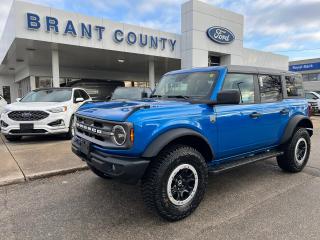 <p><br />KEY FEATURES: KEY FEATURES: 2024 Bronco, 4door, Big Bend, 4x4 Mid Package, Hard top & Soft top, 2.3L ecoboost engine, Blue, Leather interior, 8-speed automatic transmission, Co-pilot360, 17 inch Aluminum wheels, 35inch tires, Navigation,  Sasquatch package, Reverse sensor, rain sense wipers, sync 3, reverse camera, Collision assist Ford pass, heated seats, Auto high beams, active Grille shutters, power driver seat, intelligent Access, Lane keep, Auto Stop Start, power windows power locks and more.</p><p><br />Please Call 519-756-6191, Email sales@brantcountyford.ca for more information and availability on this vehicle.  Brant County Ford is a family owned dealership and has been a proud member of the Brantford community for over 40 years!</p><p> </p><p><br />** PURCHASE PRICE ONLY (Includes) Fords Delivery Allowance</p><p><br />** See dealer for details.</p><p>*Please note all prices are plus HST and Licencing. </p><p>* Prices in Ontario, Alberta and British Columbia include OMVIC/AMVIC fee (where applicable), accessories, other dealer installed options, administration and other retailer charges. </p><p>*The sale price assumes all applicable rebates and incentives (Delivery Allowance/Non-Stackable Cash/3-Payment rebate/SUV Bonus/Winter Bonus, Safety etc</p>