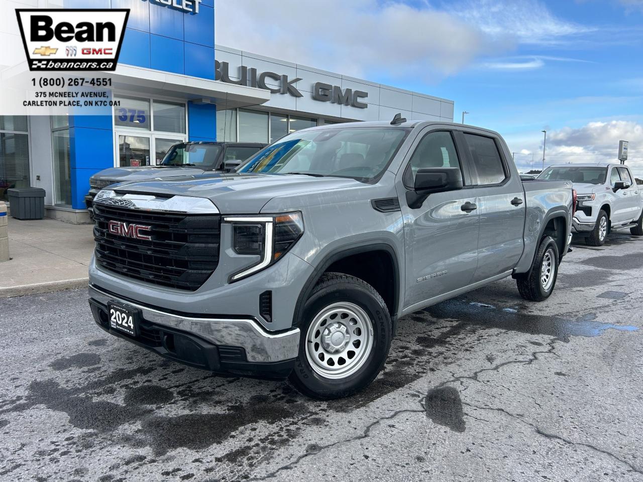 New 2024 GMC Sierra 1500 Pro 2.7L 4CYL WITH REMOTE ENTRY, HITCH GUIDANCE, HD REAR VISION CAMERA, EZ LIFT TAILGATE for sale in Carleton Place, ON