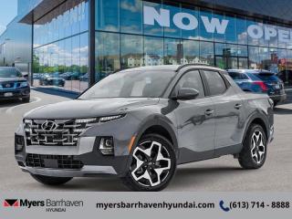<b>Sunroof,  Leather Seats,  Premium Audio,  Adaptive Cruise Control,  Heated Seats!</b><br> <br> <br> <br>  This 2024 Hyundai Santa Cruz checks all the boxes required for a practical and versatile truck. <br> <br>The Hyundai Santa Cruz shines as an urban pickup with snazzy looks, easy driving and parking, and a bed sized to handle small jobs and big outdoor adventures. With impressive handling and efficiency, this truck rewards you with the benefits of a traditional pickup truck, but without the drawbacks. Great tech and safety features also ensure that the Santa Fe is a pleasant companion for all your tasks.<br> <br> This hampton grey Regular Cab 4X4 pickup   has an automatic transmission and is powered by a  281HP 2.5L 4 Cylinder Engine.<br> This vehicles price also includes $2984 in additional equipment.<br> <br> Our Santa Cruzs trim level is Trend. Step things up with this Santa Cruz with the Trend package, which comes standard with leather upholstery, an express open/close sunroof, an 8-speaker Bose premium audio system, adaptive cruise control, and an illuminated glovebox. This amazing truck also offers heated front bucket seats, a heated leather-wrapped steering wheel, towing equipment with trailer sway control and a wiring harness, proximity keyless entry with push button start, dual-zone climate control, and a 10.25-inch infotainment screen with navigation, Apple CarPlay, and Android Auto. Safety equipment include blind spot detection, lane keeping assist, lane departure warning, forward and rear collision mitigation, and driver monitoring alert. This vehicle has been upgraded with the following features: Sunroof,  Leather Seats,  Premium Audio,  Adaptive Cruise Control,  Heated Seats,  Navigation,  Apple Carplay. <br><br> <br/> See dealer for details. <br> <br><br> Come by and check out our fleet of 20+ used cars and trucks and 80+ new cars and trucks for sale in Ottawa.  o~o