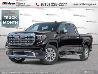 <br> <br>  With a bold profile and distinctive stance, this 2024 Sierra turns heads and makes a statement on the jobsite, out in town or wherever life leads you. <br> <br>This 2024 GMC Sierra 1500 stands out in the midsize pickup truck segment, with bold proportions that create a commanding stance on and off road. Next level comfort and technology is paired with its outstanding performance and capability. Inside, the Sierra 1500 supports you through rough terrain with expertly designed seats and robust suspension. This amazing 2024 Sierra 1500 is ready for whatever.<br> <br> This onyx black Crew Cab 4X4 pickup   has an automatic transmission and is powered by a  420HP 6.2L 8 Cylinder Engine.<br> <br> Our Sierra 1500s trim level is Denali. This premium GMC Sierra 1500 Denali comes fully loaded with perforated leather seats and authentic open-pore wood trim, exclusive exterior styling, unique aluminum wheels, plus a massive 13.4 inch touchscreen display that features wireless Apple CarPlay and Android Auto, a premium 7-speaker Bose audio system, SiriusXM, and a 4G LTE hotspot. Additionally, this stunning pickup truck also features heated and cooled front seats and heated second row seats, a spray-in bedliner, wireless device charging, IntelliBeam LED headlights, remote engine start, forward collision warning and lane keep assist, a trailer-tow package with hitch guidance, LED cargo area lighting, ultrasonic parking sensors, an HD surround vision camera plus so much more! This vehicle has been upgraded with the following features: Assist Steps. <br><br> <br>To apply right now for financing use this link : <a href=https://creditonline.dealertrack.ca/Web/Default.aspx?Token=b35bf617-8dfe-4a3a-b6ae-b4e858efb71d&Lang=en target=_blank>https://creditonline.dealertrack.ca/Web/Default.aspx?Token=b35bf617-8dfe-4a3a-b6ae-b4e858efb71d&Lang=en</a><br><br> <br/> Total  cash rebate of $6500 is reflected in the price. Credit includes $6,500 Non Stackable Delivery Allowance  Incentives expire 2024-04-30.  See dealer for details. <br> <br><br> Come by and check out our fleet of 40+ used cars and trucks and 150+ new cars and trucks for sale in Ottawa.  o~o