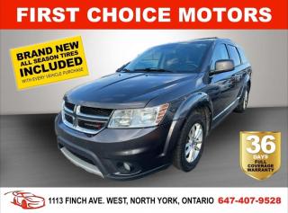 Welcome to First Choice Motors, the largest car dealership in Toronto of pre-owned cars, SUVs, and vans priced between $5000-$15,000. With an impressive inventory of over 300 vehicles in stock, we are dedicated to providing our customers with a vast selection of affordable and reliable options. <br><br>Were thrilled to offer a used 2014 Dodge Journey SXT, grey color with 240,000km (STK#7025) This vehicle was $7990 NOW ON SALE FOR $5990. It is equipped with the following features:<br>- Automatic Transmission<br>- 3rd row seating<br>- Alloy wheels<br>- Power windows<br>- Power locks<br>- Power mirrors<br>- Air Conditioning<br><br>At First Choice Motors, we believe in providing quality vehicles that our customers can depend on. All our vehicles come with a 36-day FULL COVERAGE warranty. We also offer additional warranty options up to 5 years for our customers who want extra peace of mind.<br><br>Furthermore, all our vehicles are sold fully certified with brand new brakes rotors and pads, a fresh oil change, and brand new set of all-season tires installed & balanced. You can be confident that this car is in excellent condition and ready to hit the road.<br><br>At First Choice Motors, we believe that everyone deserves a chance to own a reliable and affordable vehicle. Thats why we offer financing options with low interest rates starting at 7.9% O.A.C. Were proud to approve all customers, including those with bad credit, no credit, students, and even 9 socials. Our finance team is dedicated to finding the best financing option for you and making the car buying process as smooth and stress-free as possible.<br><br>Our dealership is open 7 days a week to provide you with the best customer service possible. We carry the largest selection of used vehicles for sale under $9990 in all of Ontario. We stock over 300 cars, mostly Hyundai, Chevrolet, Mazda, Honda, Volkswagen, Toyota, Ford, Dodge, Kia, Mitsubishi, Acura, Lexus, and more. With our ongoing sale, you can find your dream car at a price you can afford. Come visit us today and experience why we are the best choice for your next used car purchase!<br><br>All prices exclude a $10 OMVIC fee, license plates & registration  and ONTARIO HST (13%)