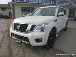 Used 2019 Nissan Armada LOADED PLATINUM-EDITION 7 PASSENGER 5.6L - V8.. 4X4.. BENCH & 3RD ROW.. LEATHER.. HEATED/AC SEATS.. NAVIGATION.. SUNROOF.. DVD HEADRESTS.. for sale in Bradford, ON