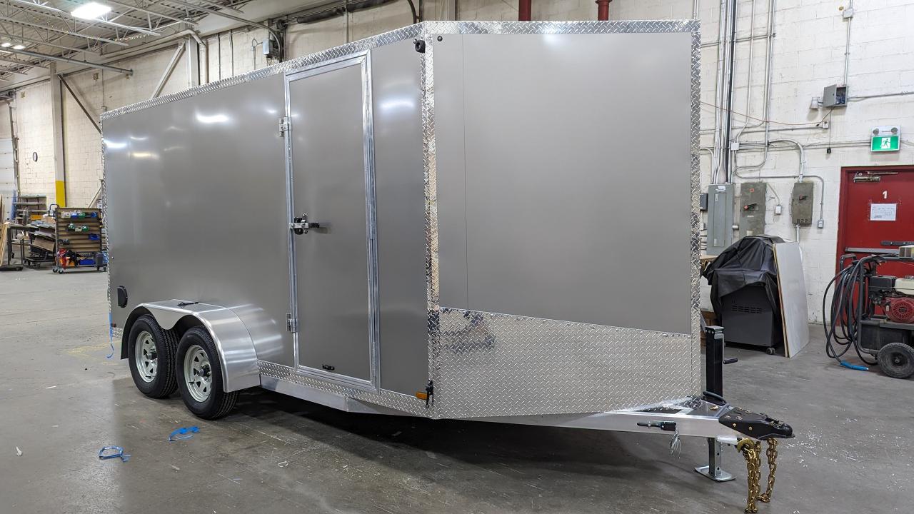 New 2024 Canadian Trailer Company 7x14 V Nose Cargo Trailer Aluminum Tandem Axle for sale in Guelph, ON