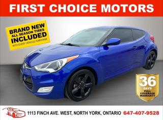 Welcome to First Choice Motors, the largest car dealership in Toronto of pre-owned cars, SUVs, and vans priced between $5000-$15,000. With an impressive inventory of over 300 vehicles in stock, we are dedicated to providing our customers with a vast selection of affordable and reliable options. <br><br>Were thrilled to offer a used 2013 Hyundai Veloster, blue color with 208,000km (STK#7038) This vehicle was $7990 NOW ON SALE FOR $5990. It is equipped with the following features:<br>- Manual Transmission<br>- Heated seats<br>- Bluetooth<br>- Reverse camera<br>- Alloy wheels<br>- Power windows<br>- Power locks<br>- Power mirrors<br>- Air Conditioning<br><br>At First Choice Motors, we believe in providing quality vehicles that our customers can depend on. All our vehicles come with a 36-day FULL COVERAGE warranty. We also offer additional warranty options up to 5 years for our customers who want extra peace of mind.<br><br>Furthermore, all our vehicles are sold fully certified with brand new brakes rotors and pads, a fresh oil change, and brand new set of all-season tires installed & balanced. You can be confident that this car is in excellent condition and ready to hit the road.<br><br>At First Choice Motors, we believe that everyone deserves a chance to own a reliable and affordable vehicle. Thats why we offer financing options with low interest rates starting at 7.9% O.A.C. Were proud to approve all customers, including those with bad credit, no credit, students, and even 9 socials. Our finance team is dedicated to finding the best financing option for you and making the car buying process as smooth and stress-free as possible.<br><br>Our dealership is open 7 days a week to provide you with the best customer service possible. We carry the largest selection of used vehicles for sale under $9990 in all of Ontario. We stock over 300 cars, mostly Hyundai, Chevrolet, Mazda, Honda, Volkswagen, Toyota, Ford, Dodge, Kia, Mitsubishi, Acura, Lexus, and more. With our ongoing sale, you can find your dream car at a price you can afford. Come visit us today and experience why we are the best choice for your next used car purchase!<br><br>All prices exclude a $10 OMVIC fee, license plates & registration  and ONTARIO HST (13%)