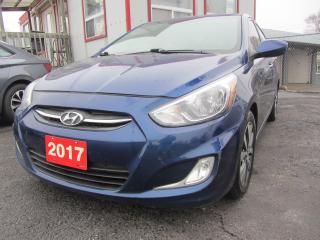 <p>NEW INVENTORY ALERT!</p><p> </p><p>2017 HYUNDAI ACCENT!</p><p> </p><p>The pricing listed above does NOT include HST and Licensing </p><p> </p><p>A carfax is also provided to verify prior maintenance, servicing, and/or accident reports and claims history. </p><p> </p><p>WE accept Bad Credit, Good Credit and NO CREDIT! </p><p> </p><p>Our business will expedite all public and private financial lender options to accommodate your financial needs if required to purchase the vehicle of your dreams!</p><p> </p><p>Various vehicle warranties are available upon request and purchase of the vehicle. </p><p> </p><p>We ensure complete customer satisfaction GUARANTEE! Our family owned and operated business has happily been servicing the NIAGARA, HAMILTON, HALTON, TORONTO and GTA region(s) for over 25 YEARS!</p><p> </p><p>If you are interested in/or require further information call us at (905) 572-5559 and book an appointment to view and test drive this vehicle with one of our trusted and OMVIC certified sales persons TODAY! </p><p> </p>
