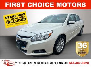 Welcome to First Choice Motors, the largest car dealership in Toronto of pre-owned cars, SUVs, and vans priced between $5000-$15,000. With an impressive inventory of over 300 vehicles in stock, we are dedicated to providing our customers with a vast selection of affordable and reliable options. <br><br>Were thrilled to offer a used 2014 Chevrolet Malibu LT, white color with 182,000km (STK#7053) This vehicle was $11990 NOW ON SALE FOR $10990. It is equipped with the following features:<br>- Automatic Transmission<br>- Leather Seats<br>- Heated seats<br>- Bluetooth<br>- Reverse camera<br>- Alloy wheels<br>- Power windows<br>- Power locks<br>- Power mirrors<br>- Air Conditioning<br><br>At First Choice Motors, we believe in providing quality vehicles that our customers can depend on. All our vehicles come with a 36-day FULL COVERAGE warranty. We also offer additional warranty options up to 5 years for our customers who want extra peace of mind.<br><br>Furthermore, all our vehicles are sold fully certified with brand new brakes rotors and pads, a fresh oil change, and brand new set of all-season tires installed & balanced. You can be confident that this car is in excellent condition and ready to hit the road.<br><br>At First Choice Motors, we believe that everyone deserves a chance to own a reliable and affordable vehicle. Thats why we offer financing options with low interest rates starting at 7.9% O.A.C. Were proud to approve all customers, including those with bad credit, no credit, students, and even 9 socials. Our finance team is dedicated to finding the best financing option for you and making the car buying process as smooth and stress-free as possible.<br><br>Our dealership is open 7 days a week to provide you with the best customer service possible. We carry the largest selection of used vehicles for sale under $9990 in all of Ontario. We stock over 300 cars, mostly Hyundai, Chevrolet, Mazda, Honda, Volkswagen, Toyota, Ford, Dodge, Kia, Mitsubishi, Acura, Lexus, and more. With our ongoing sale, you can find your dream car at a price you can afford. Come visit us today and experience why we are the best choice for your next used car purchase!<br><br>All prices exclude a $10 OMVIC fee, license plates & registration  and ONTARIO HST (13%)