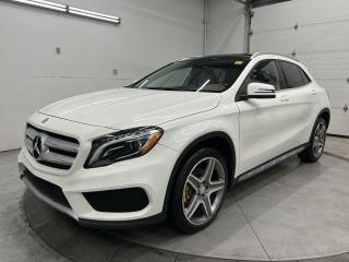 LOW KMS! FULLY LOADED GLA 250 W/ PREMIUM PLUS AND SPORT PACKAGES! Panoramic sunroof, heated leather sport seats, blind spot monitor, pre-collision assist, navigation, backup camera, 19-inch AMG alloys, AMG exterior styling package, sport brake system, power liftgate, power seats w/ memory, paddle shifters, dual-zone climate control, drive mode selector, auto headlights, auto-dimming rearview mirror, keyless entry, full power group incl. power folding mirrors, Bluetooth, garage door opener, fog lights and cruise control!