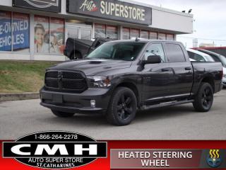 <b>5.7L 4X4 !! REAR CAMERA, PARKING SENSORS, APPLE CARPLAY, ANDROID AUTO, STEERING WHEEL AUDIO CONTROLS, POWER DRIVER SEAT, HEATED SEATS, HEATED STEERING WHEEL, TOWING CONTROLLER, REMOTE START, 20-INCH BLACK ALLOY WHEELS</b><br>      This  2022 Ram 1500 Classic is for sale today. <br> <br>The reasons why this Ram 1500 Classic stands above its well-respected competition are evident: uncompromising capability, proven commitment to safety and security, and state-of-the-art technology. From its muscular exterior to the well-trimmed interior, this 2022 Ram 1500 Classic is more than just a workhorse. Get the job done in comfort and style while getting a great value with this amazing full size truck. This  Crew Cab 4X4 pickup  has 75,981 kms. Its  gray in colour  . It has an automatic transmission and is powered by a  395HP 5.7L 8 Cylinder Engine. <br> <br> Our 1500 Classics trim level is Express. Upgrading to this rugged 1500 Classic Express is a great choice as it comes loaded with stylish aluminum wheels, body colored bumpers, front fog lights, heavy-duty shock absorbers, electronic stability control and trailer sway control. Additional features include ParkView rear back-up camera, cruise control, air conditioning, an infotainment hub with SiriusXM, radio 3.0 and a USB port, automatic headlights, power windows, power doors, and more.<br> To view the original window sticker for this vehicle view this <a href=http://www.chrysler.com/hostd/windowsticker/getWindowStickerPdf.do?vin=3C6RR7KT3NG211118 target=_blank>http://www.chrysler.com/hostd/windowsticker/getWindowStickerPdf.do?vin=3C6RR7KT3NG211118</a>. <br/><br> <br>To apply right now for financing use this link : <a href=https://www.cmhniagara.com/financing/ target=_blank>https://www.cmhniagara.com/financing/</a><br><br> <br/><br>Trade-ins are welcome! Financing available OAC ! Price INCLUDES a valid safety certificate! Price INCLUDES a 60-day limited warranty on all vehicles except classic or vintage cars. CMH is a Full Disclosure dealer with no hidden fees. We are a family-owned and operated business for over 30 years! o~o