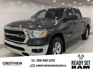 1500 BIG HORN CREW CAB 4X4 ( 1 Check out this vehicles pictures, features, options and specs, and let us know if you have any questions. Helping find the perfect vehicle FOR YOU is our only priority.P.S...Sometimes texting is easier. Text (or call) 306-994-7040 for fast answers at your fingertips!This Ram 1500 delivers a Gas/Electric V-8 5.7 L/345 engine powering this Automatic transmission. WHEELS: 18 X 8 ALUMINUM, TRANSMISSION: 8-SPEED AUTOMATIC, TRAILER TOW GROUP.* This Ram 1500 Features the Following Options *QUICK ORDER PACKAGE 27Z BIG HORN , TRAILER BRAKE CONTROL, TIRES: 275/65R18 BSW ALL SEASON LRR, REAR WHEELHOUSE LINERS, RADIO: UCONNECT 5 NAV W/8.4 DISPLAY, MONOTONE PAINT, GVWR: 3,220 KGS (7,100 LBS), GRANITE CRYSTAL METALLIC, ENGINE: 5.7L HEMI VVT V8 W/MDS & ETORQUE, BLACK, DELUXE CLOTH BUCKET SEATS.* Stop By Today *Come in for a quick visit at Crestview Chrysler (Capital), 601 Albert St, Regina, SK S4R2P4 to claim your Ram 1500!