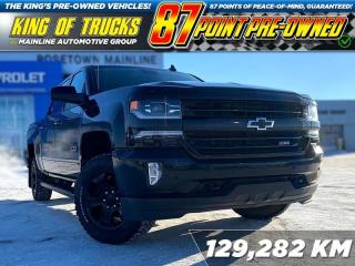 This hard-working Chevy Silverado is a top choice for its functional interior, handsome exterior and impressive capability. This 2017 Chevrolet Silverado 1500 is for sale today in Rosetown. This Crew Cab 4X4 pickup has 129,282 kms. Its black in colour . It has a 8 speed automatic transmission and is powered by a 6.2L 8 Cylinder Engine. It may have some remaining factory warranty, please check with dealer for details. This vehicle has been upgraded with the following features: Heated Seats, Rear View Camera, Bluetooth, Remote Engine Start, Touch Screen. <br> <br/><br>Contact our Sales Department today by: <br><br>Phone: 1 (306) 882-2691 <br><br>Text: 1-306-800-5376 <br><br>- Want to trade your vehicle? Make the drive and well have it professionally appraised, for FREE! <br><br>- Financing available! Onsite credit specialists on hand to serve you! <br><br>- Apply online for financing! <br><br>- Professional, courteous and friendly staff are ready to help you get into your dream ride! <br><br>- Call today to book your test drive! <br><br>- HUGE selection of new GMC, Buick and Chevy Vehicles! <br><br>- Fully equipped service shop with GM certified technicians <br><br>- Full Service Quick Lube Bay! Drive up. Drive in. Drive out! <br><br>- Best Oil Change in Saskatchewan! <br><br>- Oil changes for all makes and models including GMC, Buick, Chevrolet, Ford, Dodge, Ram, Kia, Toyota, Hyundai, Honda, Chrysler, Jeep, Audi, BMW, and more! <br><br>- Rosetowns ONLY Quick Lube Oil Change! <br><br>- 24/7 Touchless car wash <br><br>- Fully stocked parts department featuring a large line of in-stock winter tires! <br> <br><br><br>Rosetown Mainline Motor Products, also known as Mainline Motors is Saskatchewans #1 Selling Rural GMC, Buick, and Chevrolet dealer, featuring Chevy Silverado, GMC Sierra, Buick Enclave, Chevy Traverse, Chevy Equinox, Chevy Cruze, GMC Acadia, GMC Terrain, and pre-owned Chevy, GMC, Buick, Ford, Dodge, Ram, and more, proudly serving Saskatchewan. As part of the Mainline Motors Group of Dealerships in Western Canada, we are also committed to servicing customers anywhere in Western Canada! Weve got a huge selection of cars, trucks, and crossover SUVs, so if youre looking for your next new GMC, Buick, Chev or any brand on a used vehicle, dont hesitate to contact us online, give us a call at 1 (306) 882-2691 or swing by our dealership at 506 Hyw 7 W in Rosetown, Saskatchewan. We look forward to getting you rolling in your next new or used vehicle! <br> <br><br><br>* Vehicles may not be exactly as shown. Contact dealer for specific model photos. Pricing and availability subject to change. All pricing is cash price including fees. Taxes to be paid by the purchaser. While great effort is made to ensure the accuracy of the information on this site, errors do occur so please verify information with a customer service rep. This is easily done by calling us at 1 (306) 882-2691 or by visiting us at the dealership. <br><br> Come by and check out our fleet of 60+ used cars and trucks and 140+ new cars and trucks for sale in Rosetown. o~o