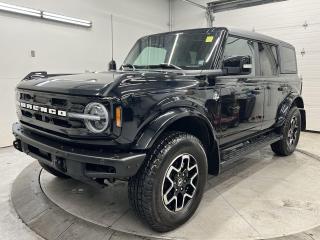 LOADED OUTER BANKS ADVANCED 4x4! Premium 2.7L V6 engine, Ford performance heavy-duty bumpers, removable hard & soft tops, remote start, 360 camera w/ front & rear park sensors, heated seats, massive 12-inch touchscreen w/ navigation, blind spot monitor, rear cross-traffic alert, lane-keep assist, pre-collision system, 18-inch alloys, running boards, Apple CarPlay/Android Auto, tow package, auxiliary switches, auto headlights w/ auto highbeams, zone lighting, full-sized spare tire, keyless entry w/ push start, dual-zone climate control, transfer case controls, full power group, zone-lighting, cruise control and Sirius XM!