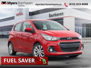 <b>Aluminum Wheels,  Cruise Control,  Apple CarPlay,  Android Auto,  Remote Keyless Entry!</b><br> <br>  Compare at $14454 - Our Live Market Price is just $13898! <br> <br>   Forget what you thought you knew about small cars. The Chevy Spark has changed the game! This  2018 Chevrolet Spark is fresh on our lot in Ottawa. <br> <br>The 2018 Chevrolet Spark is the perfect car for any city commuter. It is agile, fun to drive and perfect for navigating through busy city streets or parking in that great spot that might be too tight a larger SUV. The interior is surprisingly spacious and offers plenty of cargo room plus it comes loaded with some technology to make your drive even better. This  hatchback has 94,449 kms. Its  red in colour  . It has an automatic transmission and is powered by a  98HP 1.4L 4 Cylinder Engine.  It may have some remaining factory warranty, please check with dealer for details. <br> <br> Our Sparks trim level is LT. This amazing compact car comes with stylish aluminum wheels, a 7 inch colour touchscreen display featuring Android Auto and Apple CarPlay capability plus it comes with Chevrolet MyLink and SiriusXM radio, a built in rear vision camera and bluetooth streaming audio. Additional features  on this upgraded trim include cruise and audio controls on the steering wheel, remote keyless entry, a 60/40 split rear seat, air conditioning and it also comes with Stabilitrak and traction control to keep you safely on the road no matter the weather conditions. This vehicle has been upgraded with the following features: Aluminum Wheels,  Cruise Control,  Apple Carplay,  Android Auto,  Remote Keyless Entry,  Rear View Camera,  Streaming Audio. <br> <br>To apply right now for financing use this link : <a href=https://www.myersbarrhaventoyota.ca/quick-approval/ target=_blank>https://www.myersbarrhaventoyota.ca/quick-approval/</a><br><br> <br/><br> Buy this vehicle now for the lowest bi-weekly payment of <b>$106.29</b> with $0 down for 84 months @ 9.99% APR O.A.C. ( Plus applicable taxes -  Plus applicable fees   ).  See dealer for details. <br> <br>At Myers Barrhaven Toyota we pride ourselves in offering highly desirable pre-owned vehicles. We truly hand pick all our vehicles to offer only the best vehicles to our customers. No two used cars are alike, this is why we have our trained Toyota technicians highly scrutinize all our trade ins and purchases to ensure we can put the Myers seal of approval. Every year we evaluate 1000s of vehicles and only 10-15% meet the Myers Barrhaven Toyota standards. At the end of the day we have mutual interest in selling only the best as we back all our pre-owned vehicles with the Myers *LIFETIME ENGINE TRANSMISSION warranty. Thats right *LIFETIME ENGINE TRANSMISSION warranty, were in this together! If we dont have what youre looking for not to worry, our experienced buyer can help you find the car of your dreams! Ever heard of getting top dollar for your trade but not really sure if you were? Here we leave nothing to chance, every trade-in we appraise goes up onto a live online auction and we get buyers coast to coast and in the USA trying to bid for your trade. This means we simultaneously expose your car to 1000s of buyers to get you top trade in value. <br>We service all makes and models in our new state of the art facility where you can enjoy the convenience of our onsite restaurant, service loaners, shuttle van, free Wi-Fi, Enterprise Rent-A-Car, on-site tire storage and complementary drink. Come see why many Toyota owners are making the switch to Myers Barrhaven Toyota. <br>*LIFETIME ENGINE TRANSMISSION WARRANTY NOT AVAILABLE ON VEHICLES WITH KMS EXCEEDING 140,000KM, VEHICLES 8 YEARS & OLDER, OR HIGHLINE BRAND VEHICLE(eg. BMW, INFINITI. CADILLAC, LEXUS...) o~o