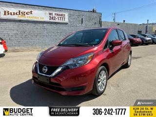 <b>Bluetooth,  Heated Seats,  Rear View Camera,  SiriusXM,  Air Conditioning!</b><br> <br>    With impressive interior room for a subcompact car, this Nissan Versa Note is more comfortable than you might have thought a car this size could be. This  2018 Nissan Versa Note is for sale today. <br> <br>Make a break for it and go somewhere unique in this Nissan Versa Note hatchback. Bring your friends along and all their gear with room to spare. With excellent fuel economy, youll be going further and doing more with less. This practical subcompact has a spacious interior, advanced technology, and performance thats as responsible as it is responsive. Enjoy the ride in this fun Nissan Versa Note. This  hatchback has 106,949 kms. Its  red in colour  . It has a cvt transmission and is powered by a  109HP 1.6L 4 Cylinder Engine.  <br> <br> Our Versa Notes trim level is SV CVT. The SV trim adds some nice features to this Versa. It comes with a premium AM/FM CD/MP3 player with SiriusXM and Bluetooth, a rearview camera, cruise control, air conditioning, power windows, power doors, a rear-seat center armrest, heated front seats, a leather-wrapped steering wheel with audio control, aluminum wheels, and more. This vehicle has been upgraded with the following features: Bluetooth,  Heated Seats,  Rear View Camera,  Siriusxm,  Air Conditioning,  Aluminum Wheels,  Steering Wheel Audio Control. <br> <br>To apply right now for financing use this link : <a href=https://www.budgetautocentre.com/used-cars-saskatoon-financing/ target=_blank>https://www.budgetautocentre.com/used-cars-saskatoon-financing/</a><br><br> <br/><br> Buy this vehicle now for the lowest bi-weekly payment of <b>$107.69</b> with $0 down for 84 months @ 5.99% APR O.A.C. ( Plus applicable taxes -  Plus applicable fees   ).  See dealer for details. <br> <br><br> Budget Auto Centre has been a trusted name in the Automotive industry for over 40 years. We have built our reputation on trust and quality service. With long standing relationships with our customers, you can trust us for advice and assistance on all your automotive needs. </br>

<br> With our Credit Repair program, and over 250+ well-priced used vehicles in stock, youll drive home happy. We are driven to ensure the best in customer satisfaction and look forward working with you. </br> o~o