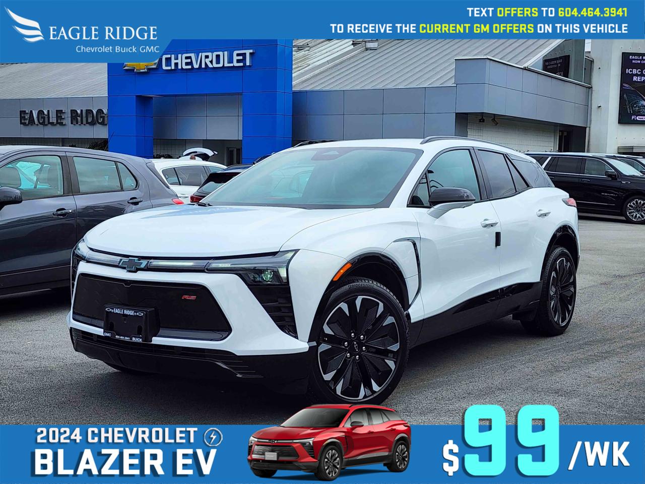 New 2024 Chevrolet Blazer EV RS AWD, smartphone app, adaptive cruise control,5G communication capable, enhanced automatic emergency breaking, lane keep assist17.7