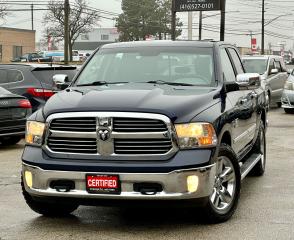 CERTIFIED. NO ACCIDENT. ONE YEAR WARRANTY. <br><div>

2014 RAM 1500 BIG HORN EDITION 
5.7L HEMI 4x4 WITH TOW PKG & TRAILER BRAKE CONTROL! 

#COMES WITH BRAND NEW BRAKES ( ROTORS & PADS ) ALL AROUND#

-STRONG HIMI 5.7L ENGINE.
SHARPE LOOKING TRUCK IN GREAT CONDITION INSIDE / OUT. 
RUNS AND DRIVES EXCELLENT WITH NO ANY ISSUES. 

THE TRUCK HAS BEEN VERY WELL TAKEN CARE OF AND UNDERCOATED NO RUST. 

184,000 KMs

OPTIONS: BACK UP CAMERA, REMOTE STARS. HEATED SEATS AND STEERING WHEEL. BLUETOOTH, 20 CHROME RIMS WITH BRAND NEW TIERS, BIG TOUCH SCREEN, CLUSTER WITH DRIVER INFORMATION SCREEN, RUNNING BOARDS, HARD TONNEAU COVER, EXTENDED RUNNING BOARD. 

?COMES FULLY CERTIFIED ( SAFETY ) INCLUDED WITH MULTIPLE POINTS INSPECTION ALONG WITH CARFAX HISTORY REPORT. 

?ONE YEAR WARRANTY INCLUDED IN THE PRICE! UPGRADES ARE AVAILABLE UP TO 4 YEARS. 

PRICE + TAX NO EXTRA HIDDEN FEES

PLEASE CONTACT US TO ARRANGE YOUR APPOINTMENT FOR VIEWING AND TEST DRIVE. 

TERMINAL MOTORS 
1421 Speers Rd, Oakville </div>