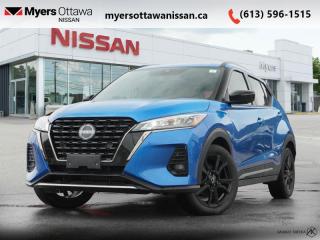 <b>Certified, Heated Seats,  Heated Steering Wheel,  Remote Start,  Apple CarPlay,  Android Auto!</b><br> <br>  Compare at $22140 - Our Price is just $21495! <br> <br>   Style meets tech in this nimble and spirited 2022 Kicks. This  2022 Nissan Kicks is for sale today in Ottawa. <br> <br>This Kicks did not take any shortcuts, but it is offering you a shortcut to possibility. Make the most of every day with intelligent features that help you express your personal style and feel your playlist with the incredible infotainment system. It really is time you put you first, and this 2022 Kicks is here for it.This  SUV has 54,236 kms and is a Certified Pre-Owned vehicle. Its  blue in colour  . It has an automatic transmission and is powered by a  122HP 1.6L 4 Cylinder Engine. <br> <br> Our Kickss trim level is SR. Kick it with the SR trim for stylish aluminum wheels, LED lighting with fog lamps, orange accents and contrast stitching, automatic temperature control, the Nissan Intelligent Key with remote start, a heated steering wheel, heated seats, and SiriusXM. This Kicks offers a ton of style and is built to your beat, featuring touchscreen infotainment with Apple CarPlay, Android Auto, Bluetooth, and Siri Eyes Free. The spirited performance is further enhanced with advanced safety features like emergency braking, lane departure warning, high beam assist, blind spot detection, rear parking sensors, and a rearview camera. This vehicle has been upgraded with the following features: Heated Seats,  Heated Steering Wheel,  Remote Start,  Apple Carplay,  Android Auto,  Lane Departure Warning,  Highbeam Assist. <br> <br>To apply right now for financing use this link : <a href=https://www.myersottawanissan.ca/finance target=_blank>https://www.myersottawanissan.ca/finance</a><br><br> <br/><br> Payments from <b>$345.73</b> monthly with $0 down for 84 months @ 8.99% APR O.A.C. ( Plus applicable taxes -  and licensing fees   ).  See dealer for details. <br> <br>Get the amazing benefits of a Nissan Certified Pre-Owned vehicle!!! Save thousands of dollars and get a pre-owned vehicle that has factory warranty, 24 hour roadside assistance and rates as low as 0.9%!!! <br>*LIFETIME ENGINE TRANSMISSION WARRANTY NOT AVAILABLE ON VEHICLES WITH KMS EXCEEDING 140,000KM, VEHICLES 8 YEARS & OLDER, OR HIGHLINE BRAND VEHICLE(eg. BMW, INFINITI. CADILLAC, LEXUS...)<br> Come by and check out our fleet of 40+ used cars and trucks and 110+ new cars and trucks for sale in Ottawa.  o~o