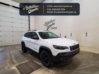<b>Unique Black Wheels,  Off-Road Suspension,  Aluminum Wheels,  Hands-Free Liftgate,  Leather Seats!</b><br> <br>  Hurry on this one! Marked down from $36897 - you save $2902.   This 2019 Jeep Cherokee can deliver plenty of off-roading capability, but the bigger story is that its civilized and comfortable enough to drive to work every day. This  2019 Jeep Cherokee is for sale today in Indian Head. <br> <br>When the freedom to explore arrives alongside exceptional value, the world opens up to offer endless opportunities. This is what you can expect with this Jeep Cherokee. With an exceptionally smooth ride and an award-winning interior, this Cherokee can take you anywhere in comfort and style. Redesigned for 2019, this Jeep has a refined new look without sacrificing its rugged presence. Experience adventure and discover new territories with the unique and authentically crafted Jeep Cherokee, a major player in Canadas best-selling SUV brand. This  SUV has 65,530 kms. Its  white in colour  . It has a 9 speed automatic transmission and is powered by a  271HP 3.2L V6 Cylinder Engine.  It may have some remaining factory warranty, please check with dealer for details. <br> <br> Our Cherokees trim level is Trailhawk. Travel in style with this off-road-ready Jeep Cherokee Trailhawk. It comes loaded with heated leather seats with red stitching, driver memory settings, a heated steering wheel, unique black aluminum wheels, 4-wheel drive, an off-road suspension, skid plates, hands free liftgate, Uconnect 8.4 with Bluetooth, a rearview camera and much more. This vehicle has been upgraded with the following features: Unique Black Wheels,  Off-road Suspension,  Aluminum Wheels,  Hands-free Liftgate,  Leather Seats,  Red Interior Stitching,  Cooled Seats. <br> To view the original window sticker for this vehicle view this <a href=http://www.chrysler.com/hostd/windowsticker/getWindowStickerPdf.do?vin=1C4PJMBX6KD445934 target=_blank>http://www.chrysler.com/hostd/windowsticker/getWindowStickerPdf.do?vin=1C4PJMBX6KD445934</a>. <br/><br> <br>To apply right now for financing use this link : <a href=https://www.indianheadchrysler.com/finance/ target=_blank>https://www.indianheadchrysler.com/finance/</a><br><br> <br/><br>At Indian Head Chrysler Dodge Jeep Ram Ltd., we treat our customers like family. That is why we have some of the highest reviews in Saskatchewan for a car dealership!  Every used vehicle we sell comes with a limited lifetime warranty on covered components, as long as you keep up to date on all of your recommended maintenance. We even offer exclusive financing rates right at our dealership so you dont have to deal with the banks.
You can find us at 501 Johnston Ave in Indian Head, Saskatchewan-- visible from the TransCanada Highway and only 35 minutes east of Regina. Distance doesnt have to be an issue, ask us about our delivery options!

Call: 306.695.2254<br> Come by and check out our fleet of 40+ used cars and trucks and 80+ new cars and trucks for sale in Indian Head.  o~o